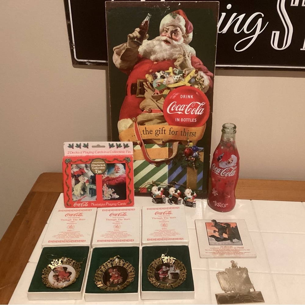 Vintage Lot of Coca-Cola Christmas Items